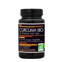 Curcuma et poivre noir Bio- 60 Gelules -NUTRIVIE