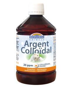 Argent colloïdal Animaux 20 ppm naturel Flacon 500 ml-BIOFLORAL