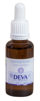 Fleurs de Bach - Unité familiale - Composé floral n° 9 - 10 ml - DEVA