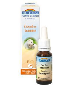 Fleurs de Bach complexe Sociabilité Animaux BIO-BIOFLORAL