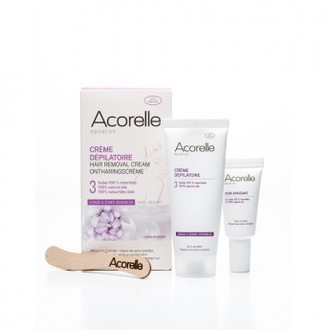 Crème Dépilatoire douce visage et zones sensibles- 75ml + 1 soin apaisant - ACORELLE