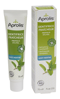 Dentifrice Fraicheur gout menthe : propolis, xylitol Bio- 75ml APROLIS