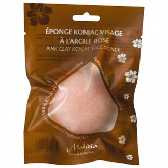 Eponge konjac naturelle visage à l'argile Rose - BELIFLOR